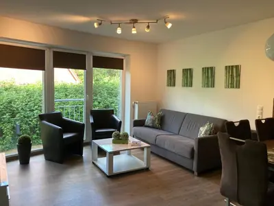 Ein Sitzbereich in der Unterkunft Hohe Lith, Haus 2, Wohnung 2