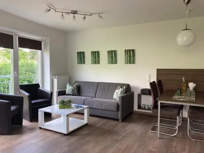 Ein Sitzbereich in der Unterkunft Hohe Lith, Haus 2, Wohnung 2