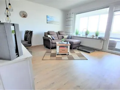 Ein Sitzbereich in der Unterkunft Residenz Atlantic - Ferien-Apartments