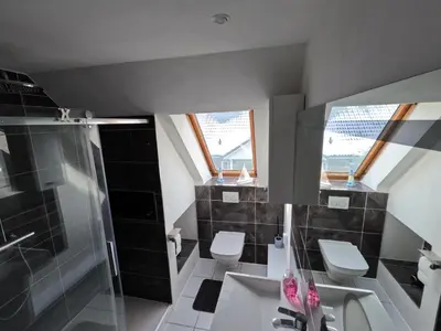 Ein Sitzbereich in der Unterkunft Ferienwohnung in Brunsbüttel mit E-Bike Verleih