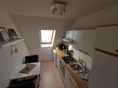 Küche/Küchenzeile in der Unterkunft Ferienwohnung in Brunsbüttel mit E-Bike Verleih