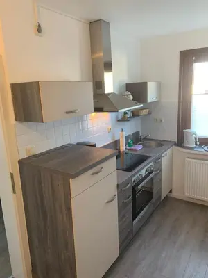 Küche/Küchenzeile in der Unterkunft Haus Kaiser Ferienwohnung 7 Deichblick