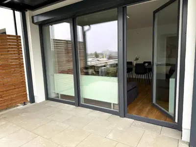 Ein Balkon oder eine Terrasse in der Unterkunft Seaside 53° FeWo 1