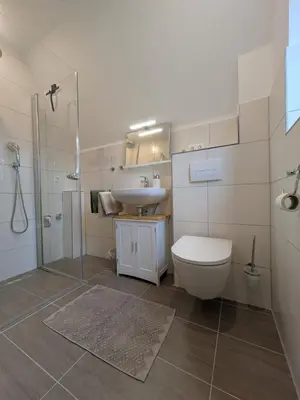 Ein Badezimmer in der Unterkunft Haus am Meer