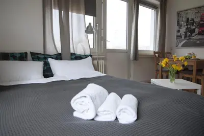 Ein Bett oder Betten in einem Zimmer der Unterkunft Apartmenthaus Frauenpreiss FeWo 54