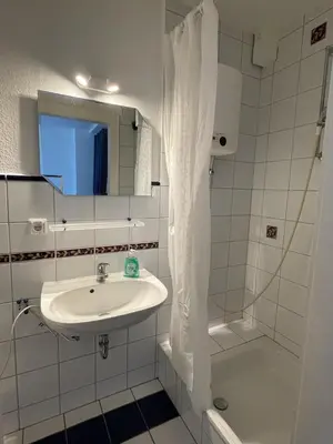 Ein Badezimmer in der Unterkunft 