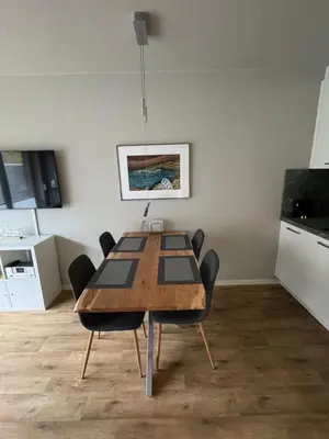 Ein Sitzbereich in der Unterkunft Seeadler, Ferienwohnung 3 inkl. Strandkorb