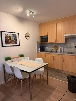 Küche/Küchenzeile in der Unterkunft Ferienwohnung in Dorum