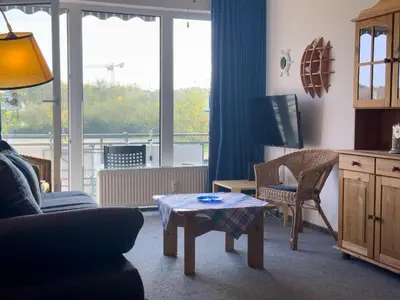 Ein Sitzbereich in der Unterkunft Haus Seewind Wohnung 3