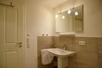Ein Badezimmer in der Unterkunft Büsumer Reethus 1.8