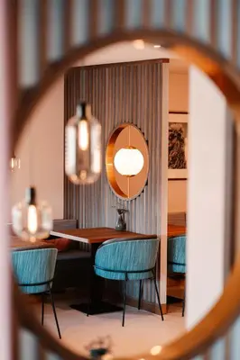 Ein Sitzbereich in der Unterkunft Hotel Astra Maris