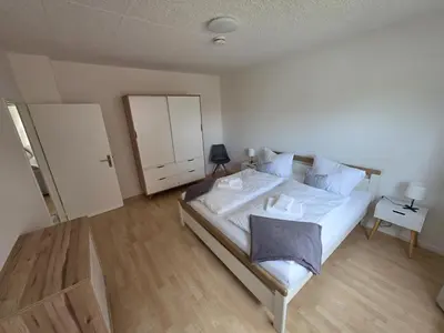 Ein Bett oder Betten in einem Zimmer der Unterkunft FeWo Büsum No 12