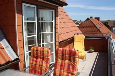 Ein Balkon oder eine Terrasse in der Unterkunft Nordseewind