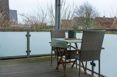 Ein Balkon oder eine Terrasse in der Unterkunft Ferienwohnung Glück & Seelig