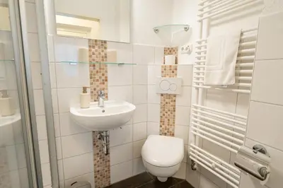 Ein Badezimmer in der Unterkunft Ferienwohnung Glück & Seelig