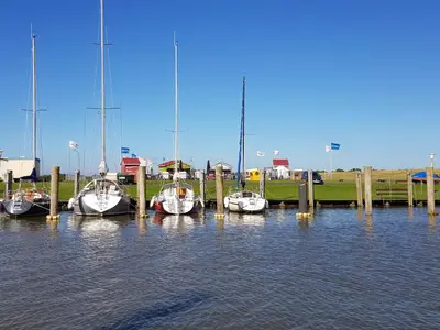 Blick auf einen Fluss in der Nähe der Ferienwohnung