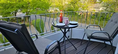 Ein Balkon oder eine Terrasse in der Unterkunft Seeschwalbe