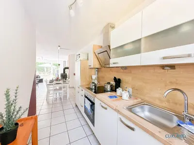 Küche/Küchenzeile in der Unterkunft Ferienhaus Bremer Str 6