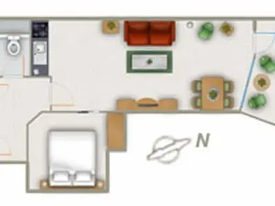 Grundriss der Unterkunft Kurpark Residence Apartment 211B