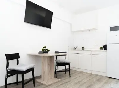Küche/Küchenzeile in der Unterkunft Brunsbüttel City Apartments