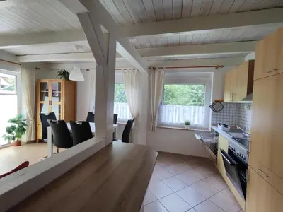 Küche/Küchenzeile in der Unterkunft 6 Personen Ferienhaus Austernfischer mit zwei Toiletten in Otterndorf