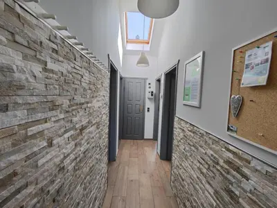 Grundriss der Unterkunft 4 Personen Ferienhaus mit Kaminofen, Wintergarten und Kanu, mit einem wundervollen Blick auf den See in Otterndorf