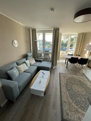 Ein Sitzbereich in der Unterkunft Schöne Ferienwohnung in Duhnen Cuxhaven