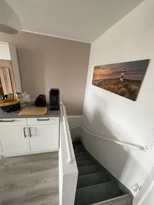 Küche/Küchenzeile in der Unterkunft Schöne Ferienwohnung in Duhnen Cuxhaven