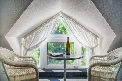 Ein Sitzbereich in der Unterkunft Ferienanlage Duhnen Haus 23