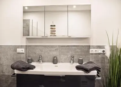 Ein Badezimmer in der Unterkunft Sturmfock