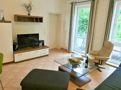 Ein Sitzbereich in der Unterkunft Wohnung List