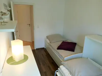 Ein Sitzbereich in der Unterkunft Wohnung Sylt