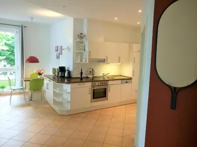 Küche/Küchenzeile in der Unterkunft Wohnung Sylt