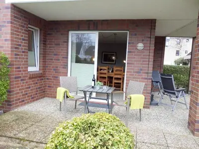 Ein Patio oder anderer Außenbereich in der Unterkunft Whg 6