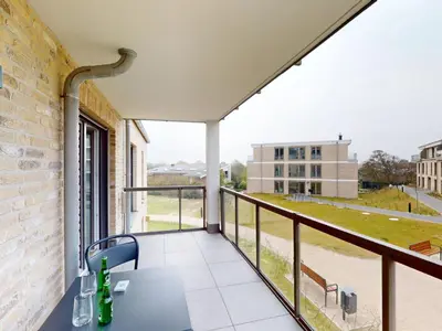 Ein Balkon oder eine Terrasse in der Unterkunft Lighthouse Duhner Spitze - W08
