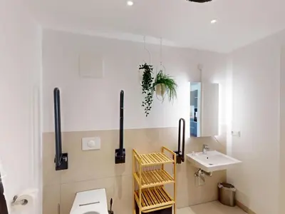 Ein Badezimmer in der Unterkunft Lighthouse Duhner Spitze - W04