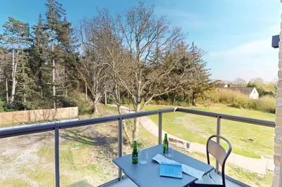 Ein Balkon oder eine Terrasse in der Unterkunft Lighthouse Duhner Spitze - W10