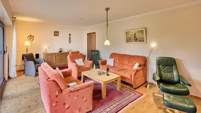 Ein Sitzbereich in der Unterkunft Haus Ricker - Erdgeschoss
