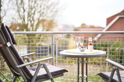 Ein Balkon oder eine Terrasse in der Unterkunft Stranddüne - 4