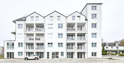 Das Gebäude in dem sich die Ferienwohnung befindet