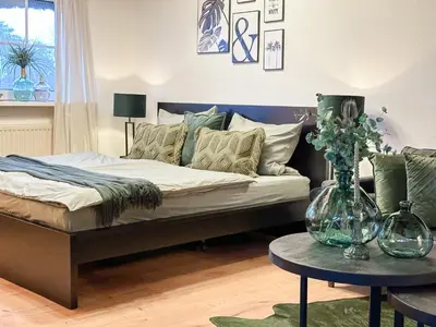 Ein Sitzbereich in der Unterkunft Ferienwohnung Erholung & Meer