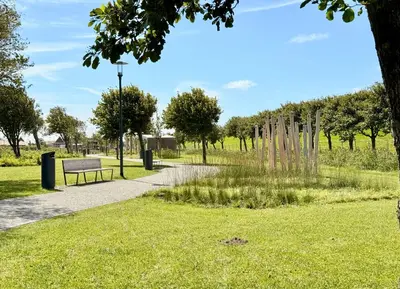 Ein Garten an der Unterkunft Diekbude Nr 53