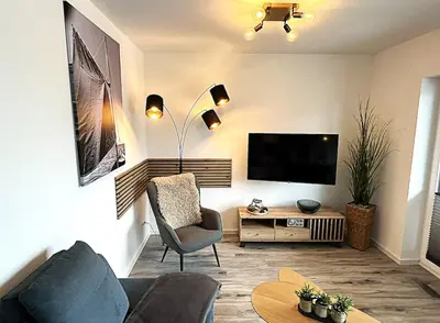 TV/Unterhaltungsangebot in der Unterkunft Haus Sturmkieker Whg Njörd