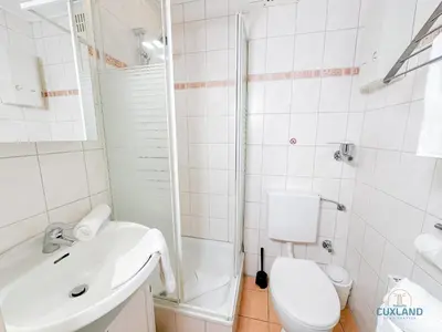 Ein Badezimmer in der Unterkunft Ferienwohnung Kehrwieder Nr 8