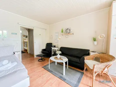 Ein Sitzbereich in der Unterkunft Ferienwohnung Kehrwieder Nr 8
