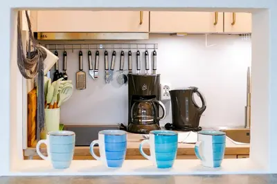 Kaffee-/Teezubehör in der Unterkunft Strandhochhaus SF01