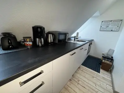 Küche/Küchenzeile in der Unterkunft Ferienwohnung Knechtsand Cuxhaven
