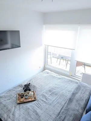 Ein Bett oder Betten in einem Zimmer der Unterkunft Ferienlodge Ankerglück