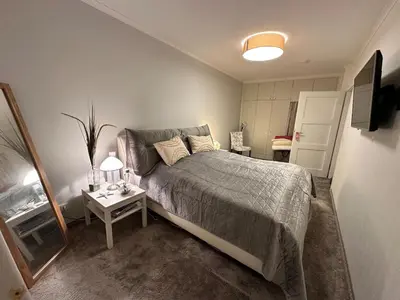 Ein Bett oder Betten in einem Zimmer der Unterkunft Modern, Gemütlich, Strandnah
