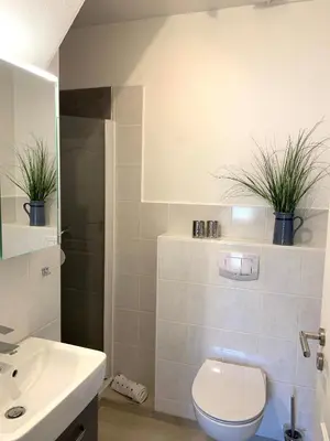 Ein Badezimmer in der Unterkunft Haus Hollmann